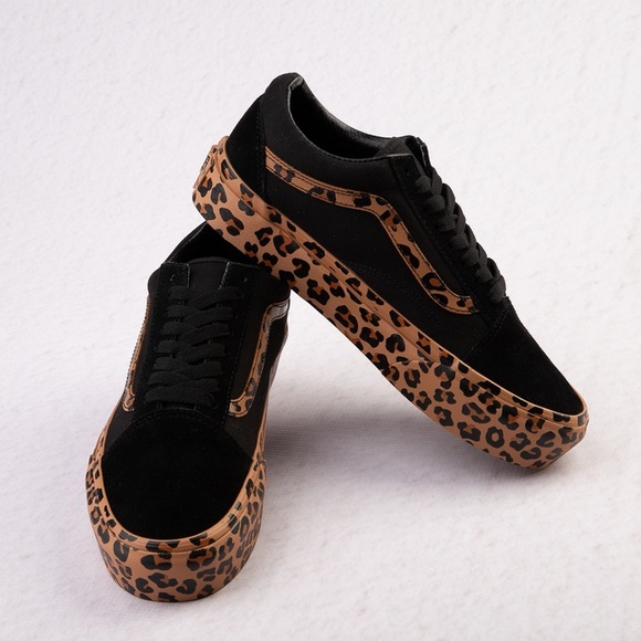 Vans Shoes - Vans | Old Skool Platform Skate Shoe Leopard / Black Size 8.5